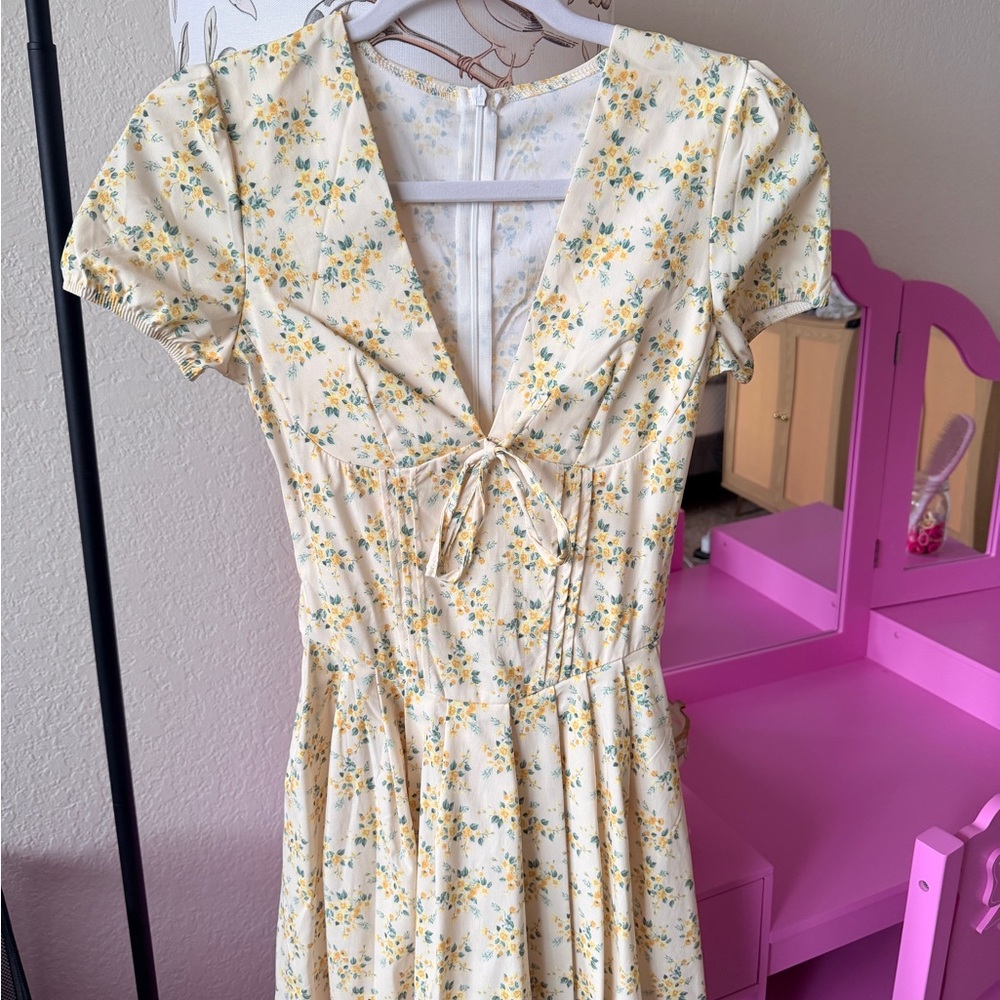 Floral Yellow Dress